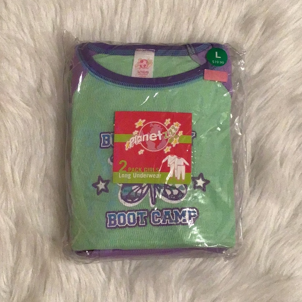 2 Pack Girls Long Underwear